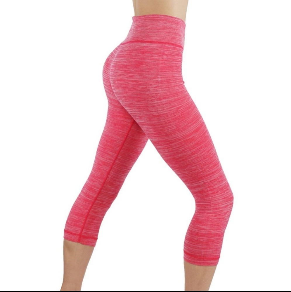 Shosho heather pink capri style leggings